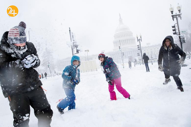 برف سنگین واشنگتن را درنوردید