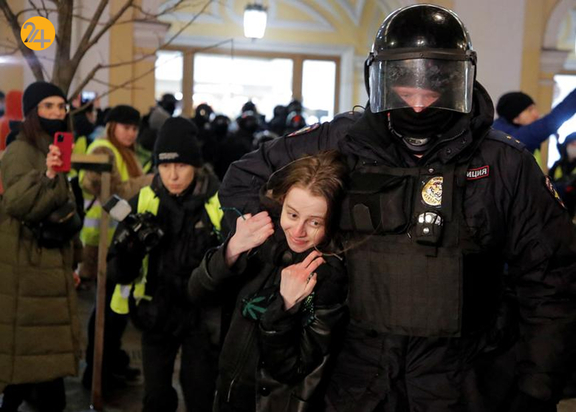 دستگیری معترضان ضد جنگ در روسیه