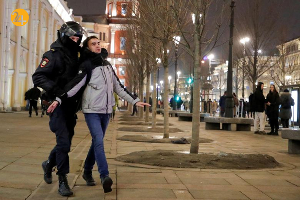 دستگیری معترضان ضد جنگ در روسیه