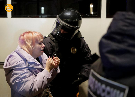 دستگیری معترضان ضد جنگ در روسیه