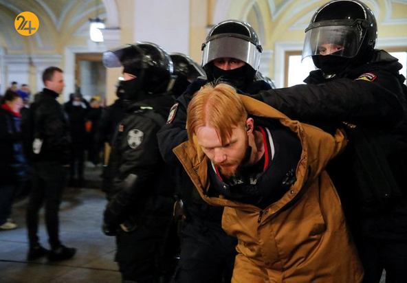 دستگیری معترضان ضد جنگ در روسیه