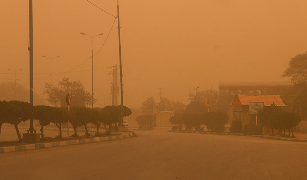 غبار در آبادان بیش از حد مجاز