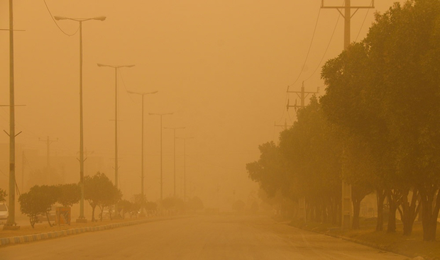 غبار در آبادان بیش از حد مجاز