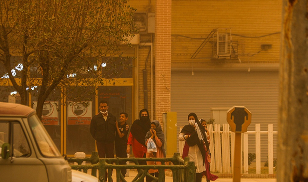 غبار در آبادان بیش از حد مجاز