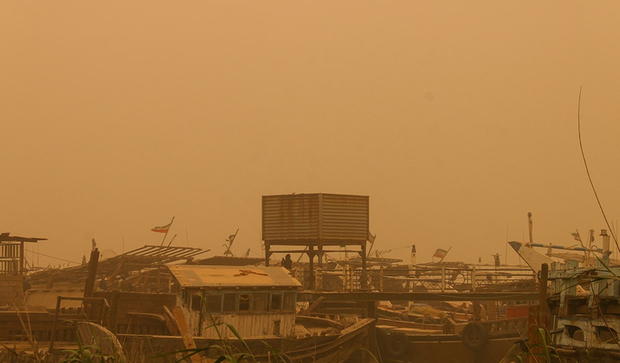 غبار در آبادان بیش از حد مجاز