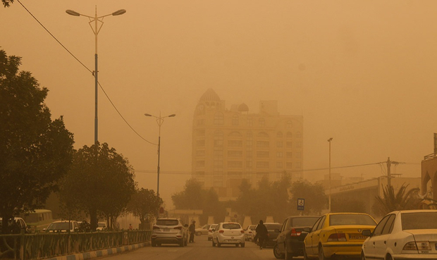 غبار در آبادان بیش از حد مجاز