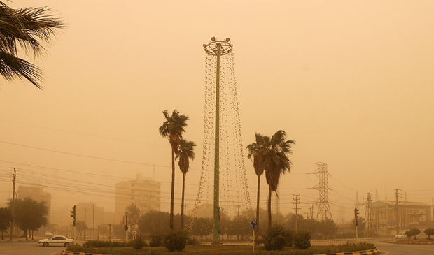 غبار در آبادان بیش از حد مجاز