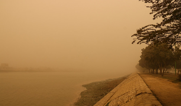 غبار در آبادان بیش از حد مجاز