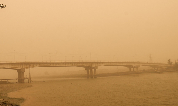 غبار در آبادان بیش از حد مجاز