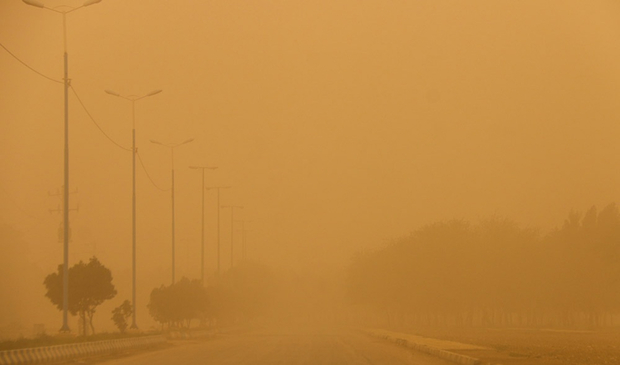 غبار در آبادان بیش از حد مجاز