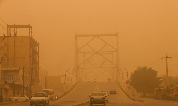 غبار در آبادان بیش از حد مجاز