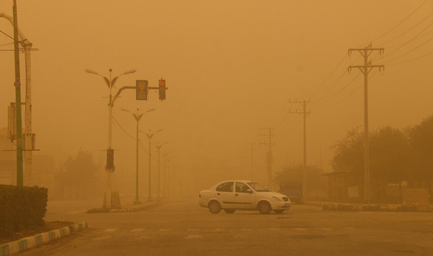 غبار در آبادان بیش از حد مجاز