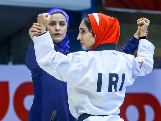 تمرین تیم ملی پومسه زنان در تهران