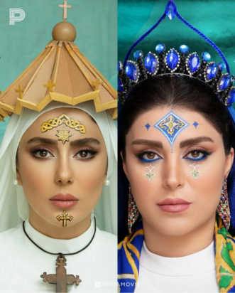 گریم بازیگرهای ایرانی با الهام از بناهای تاریخی