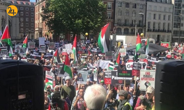 تظاهرات هزاران نفری در لندن علیه ترور شیرین ابوعقله