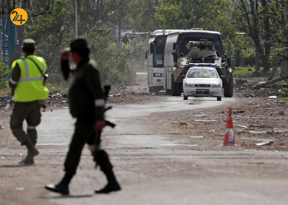 نظامیان اوکراینی در اسارت سربازان روسی