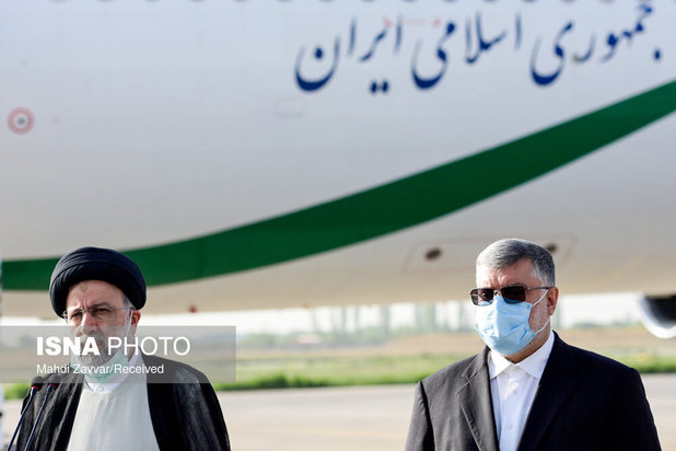 ورود رییس جمهور به فرودگاه شهید باکری ارومیه