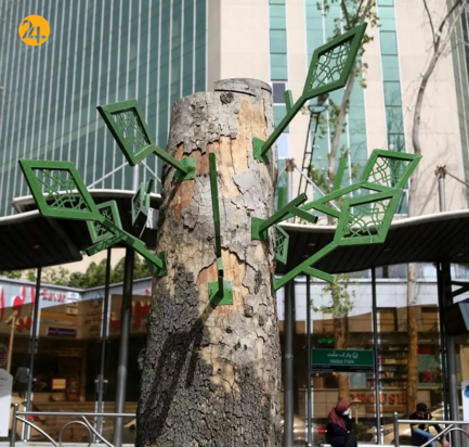 چنارهای بی‌جان ولیعصر جان تازه‌ای یافتند