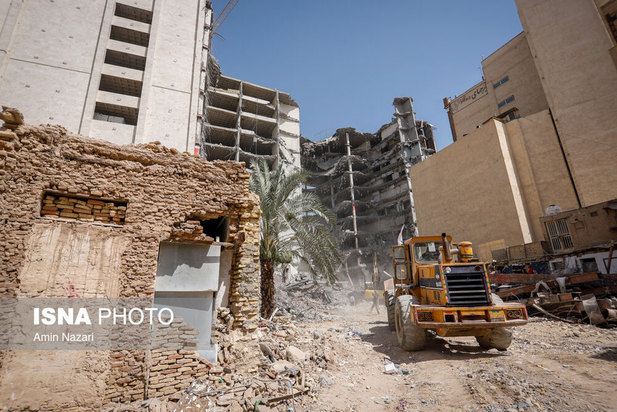 متروپل آبادان هفتمین روز پس از حادثه