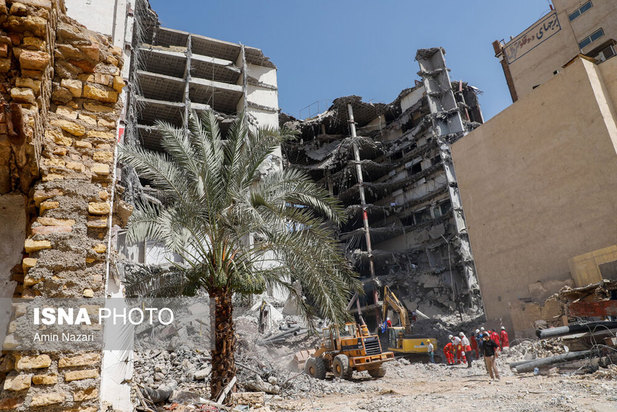 متروپل آبادان هفتمین روز پس از حادثه