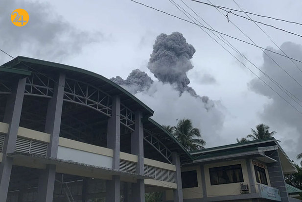 فوران آتشفشان در بولوسان فیلیپین
