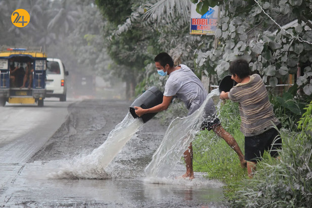 فوران آتشفشان در بولوسان فیلیپین