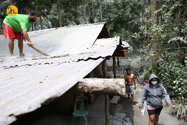 فوران آتشفشان در بولوسان فیلیپین