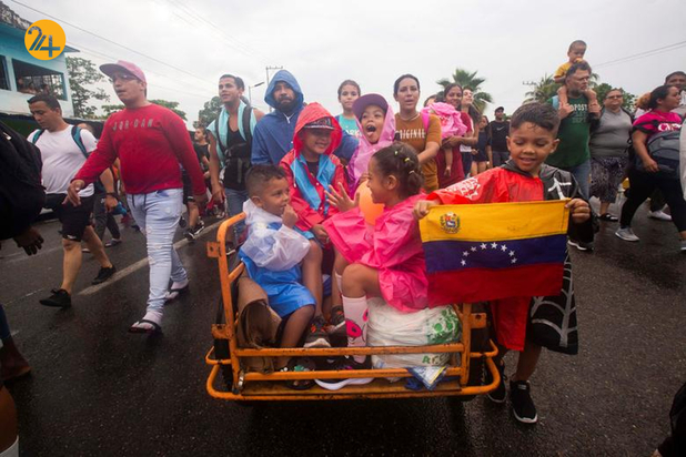 حرکت هزاران مهاجر از مکزیک بسوی مرز‌های آمریکا