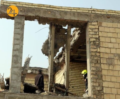 ریزش ساختمان ۴ طبقه در کرمانشاه