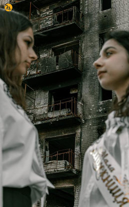 عکاسی از دانش‌آموزان فارغ‌التحصیل اوکراین