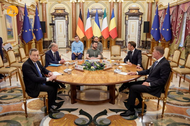 دیدار ولادیمیر زلنسکی با سران ۴ کشور جهان