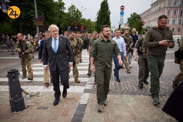 دیدار رئیس جمهور اوکراین با بوریس جانسون