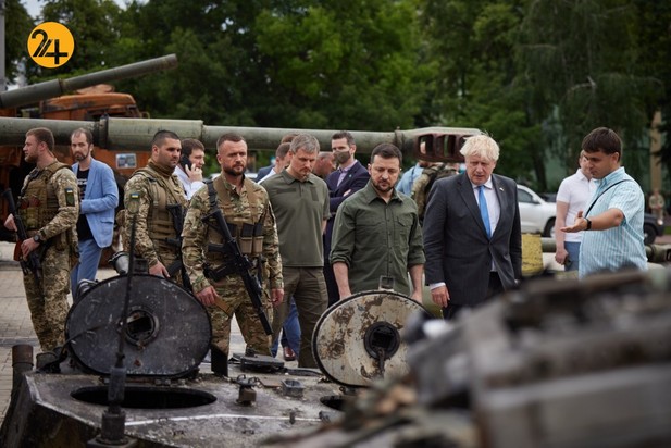 دیدار رئیس جمهور اوکراین با بوریس جانسون