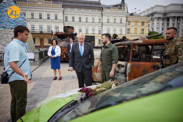 دیدار رئیس جمهور اوکراین با بوریس جانسون