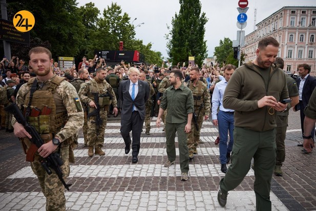 دیدار رئیس جمهور اوکراین با بوریس جانسون