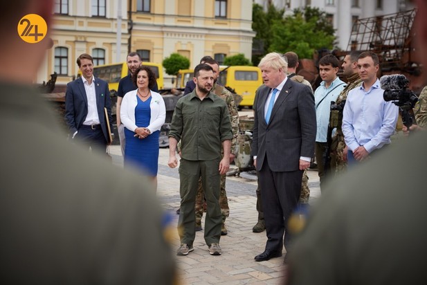 دیدار رئیس جمهور اوکراین با بوریس جانسون