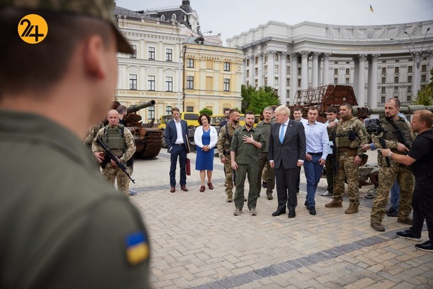 دیدار رئیس جمهور اوکراین با بوریس جانسون