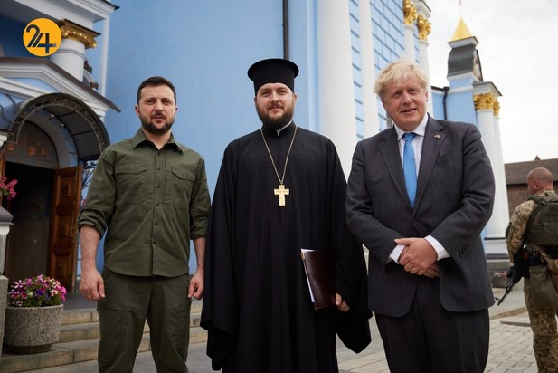 دیدار رئیس جمهور اوکراین با بوریس جانسون