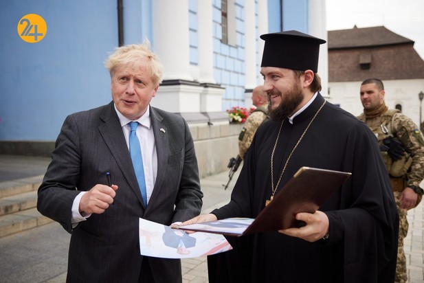 دیدار رئیس جمهور اوکراین با بوریس جانسون