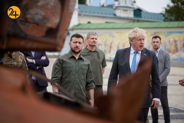 دیدار رئیس جمهور اوکراین با بوریس جانسون