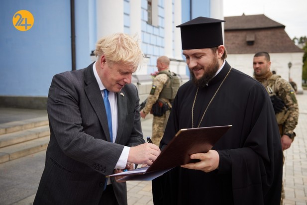 دیدار رئیس جمهور اوکراین با بوریس جانسون