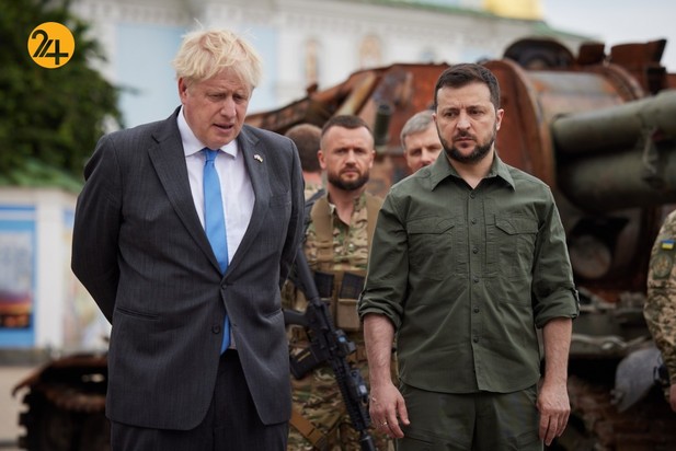دیدار رئیس جمهور اوکراین با بوریس جانسون