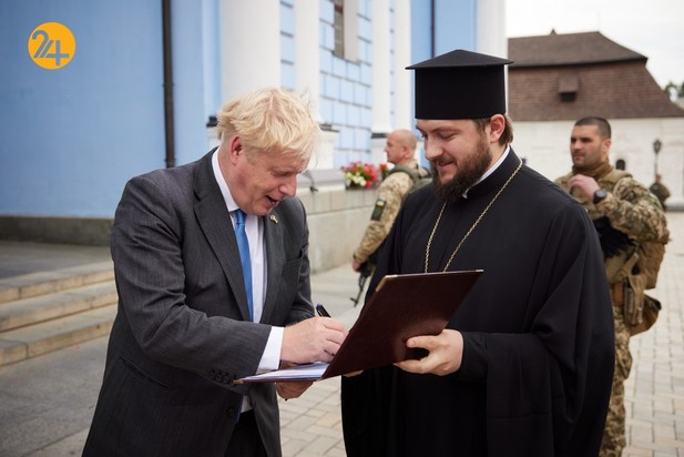 دیدار رئیس جمهور اوکراین با بوریس جانسون