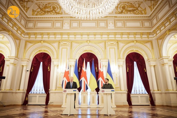 دیدار رئیس جمهور اوکراین با بوریس جانسون