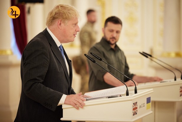 دیدار رئیس جمهور اوکراین با بوریس جانسون