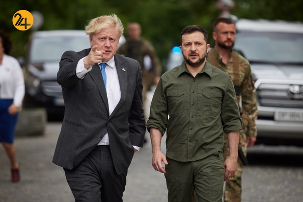 دیدار رئیس جمهور اوکراین با بوریس جانسون