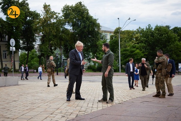 دیدار رئیس جمهور اوکراین با بوریس جانسون