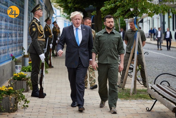 دیدار رئیس جمهور اوکراین با بوریس جانسون