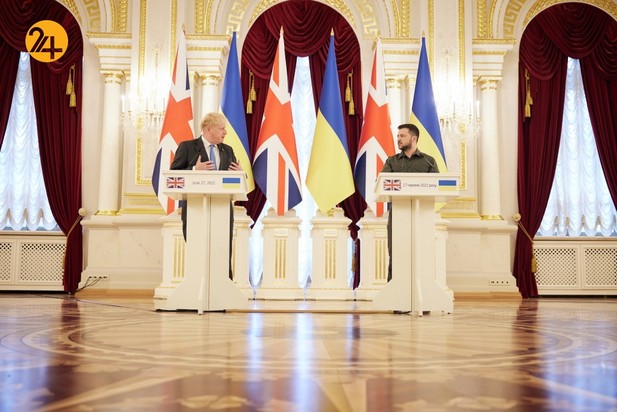 دیدار رئیس جمهور اوکراین با بوریس جانسون