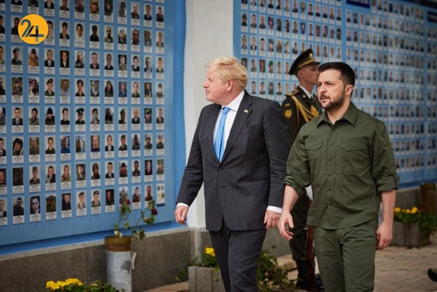 دیدار رئیس جمهور اوکراین با بوریس جانسون